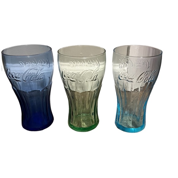 Coca Cola multicolor glasses set of 5 - Picture 3 of 3